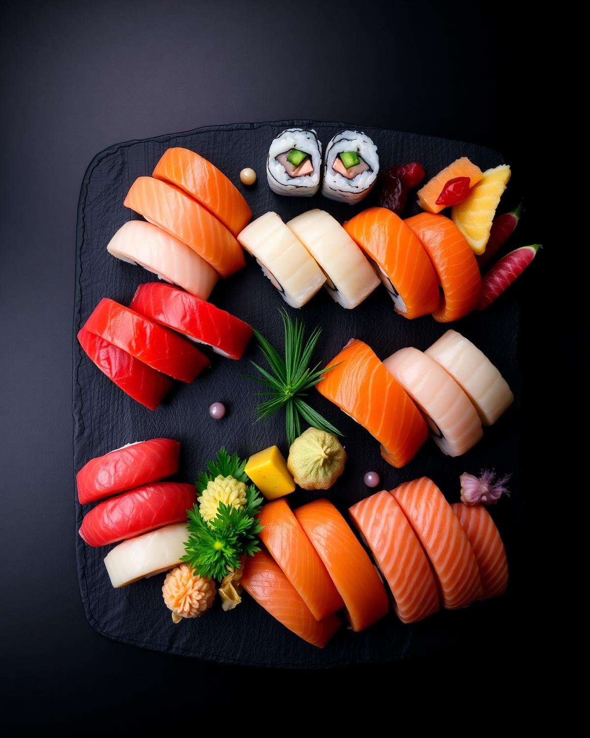 Premium sushi and sashimi platter